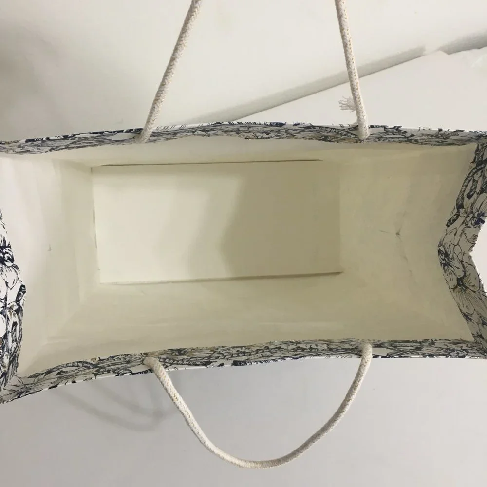 Dior 2022 Holiday Nautical Toile Gift Bag 17x14x6.5